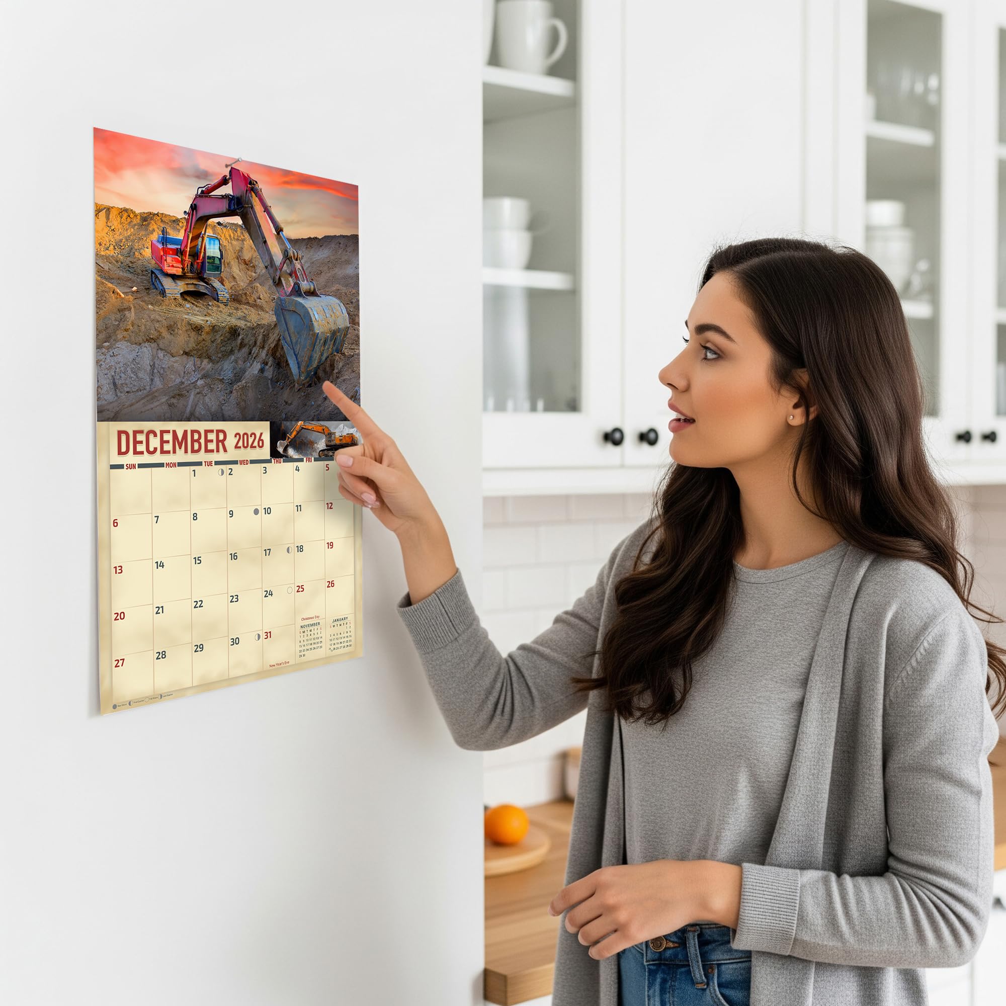 HUMAN MADE 2026 WALL CALENDAR 合計3部 2026 Earth Movers Wall Calendar 16-Month X-Large Size 14x22, Big